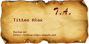 Tittes Alex névjegykártya